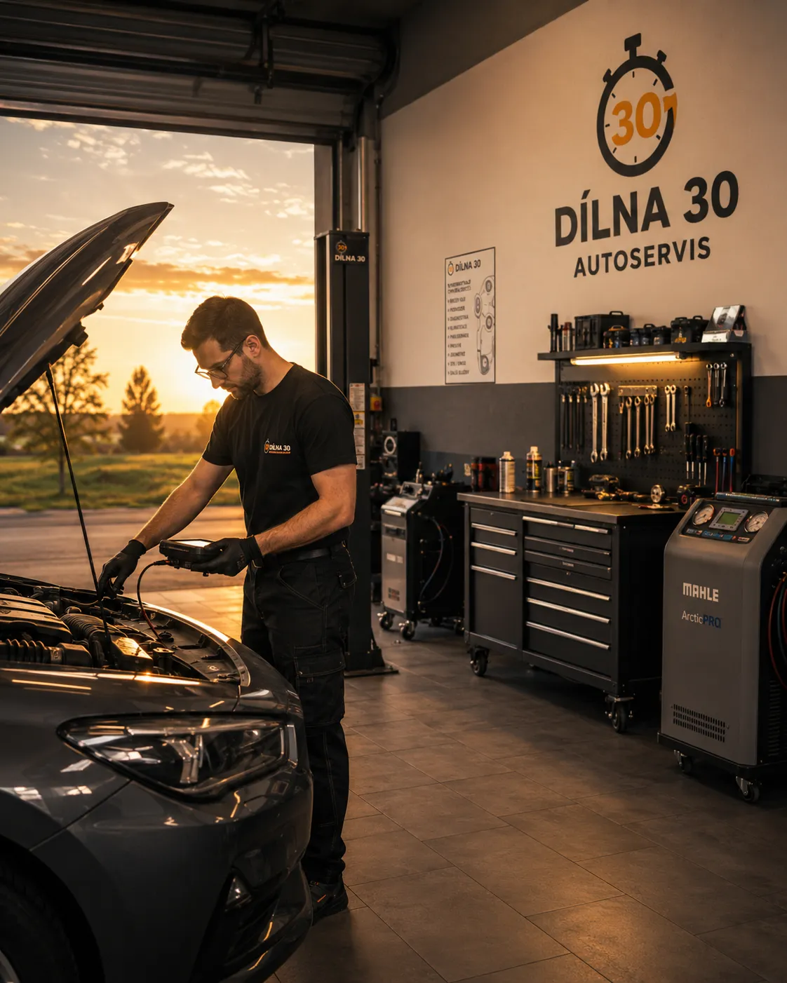 Technik při práci v čisté dílně.é